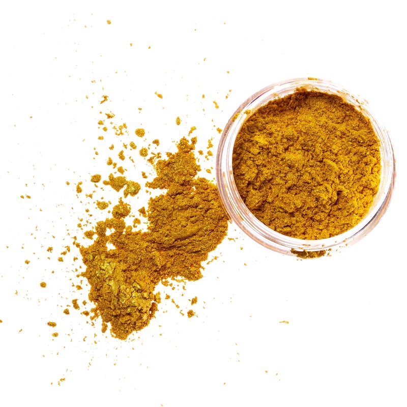 Slice of the Moon | Classic Gold Natural Mineral Mica Powder, 0.42oz (12g) | for Personal or Professional Use - Cosmetics, Epoxy Resin Projects, Nail Polish, Soaps, Bath Bombs, and Art Projects - Image 3